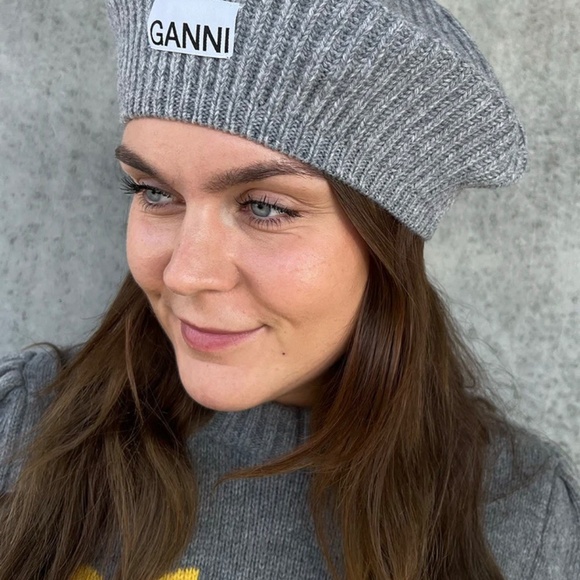 GANNI Beret Paloma Melange Beret - Picture 7 of 8